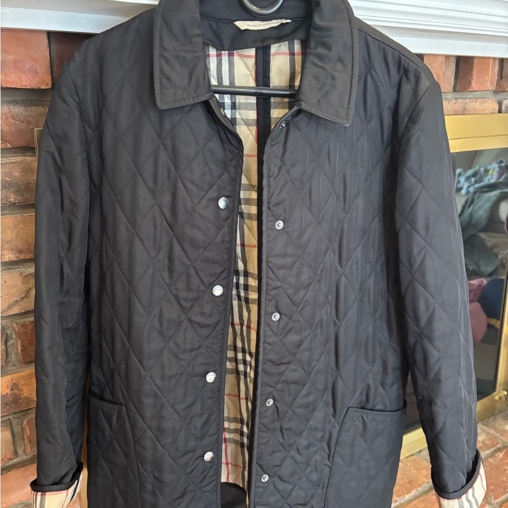 Women's Burberry Quilted Black Jacket sz M